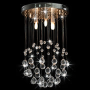 Lampadario Perle di Cristallo a Sfera Argento 3  Lampadine G9 281575