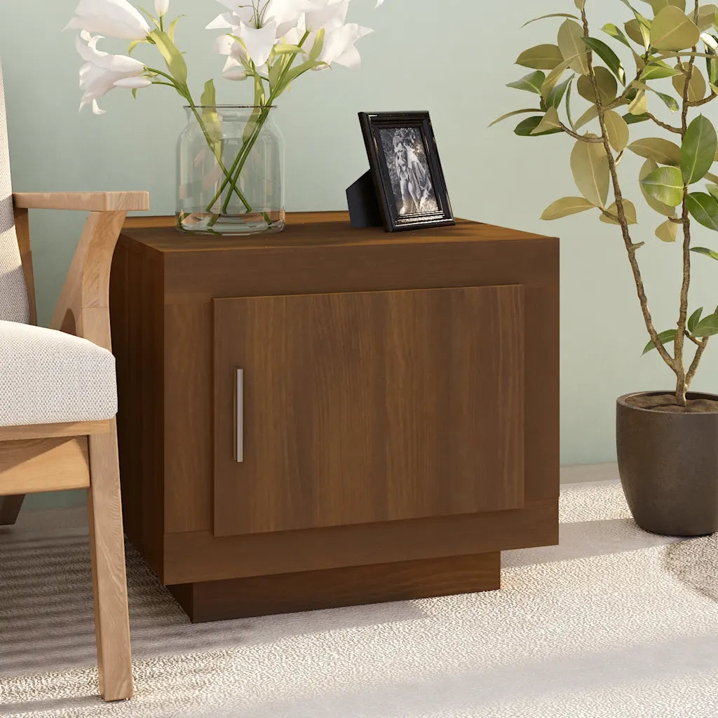 Tavolino da Salotto-Tavolino da soggiorno-Tavolo Rovere Marrone 51x50x45cm Legno Multistrato