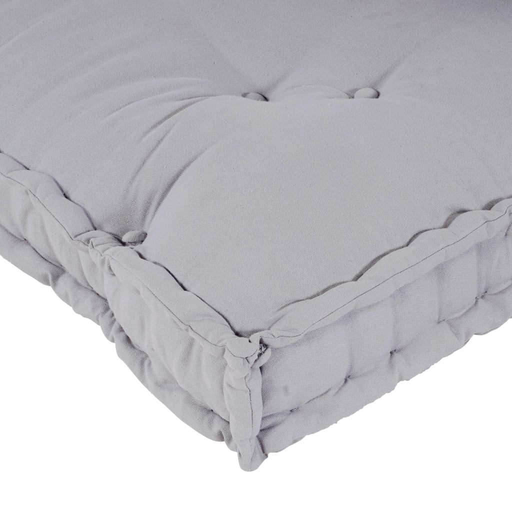 Cuscino per divano a pallet con supporto per la schiena in tessuto grigio
