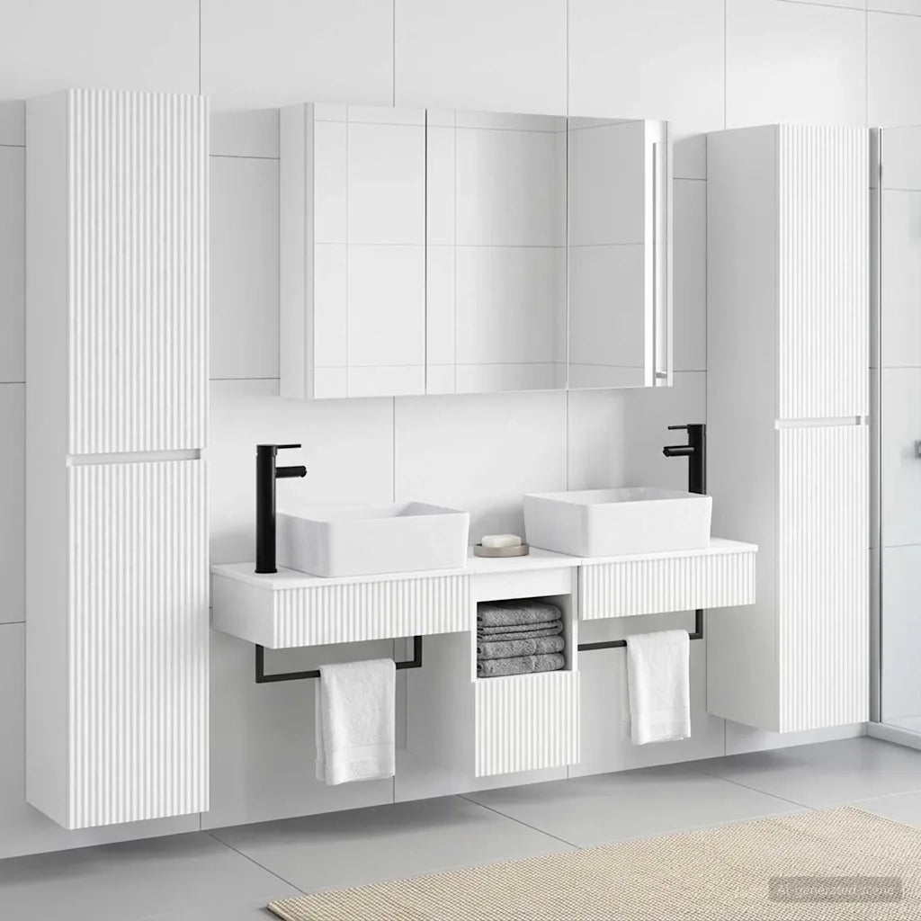 Set di mobili per il bagno 6 pcs Bianco 3407199