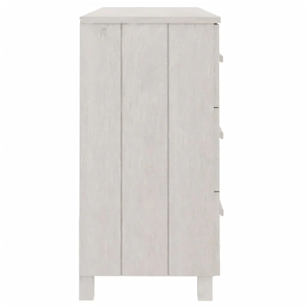 Credenza buffet cassettiera mobile contenitore organizer cucina soggiorno soggiorno 113 x 40 x 80 cm legno massello di pino bianco 02_0035771