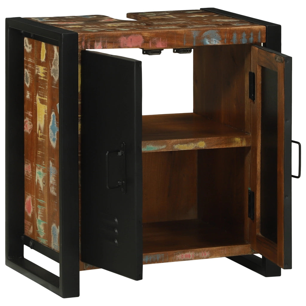 Armadio per lavandino 55x35x60 cm Legno massello recuperato