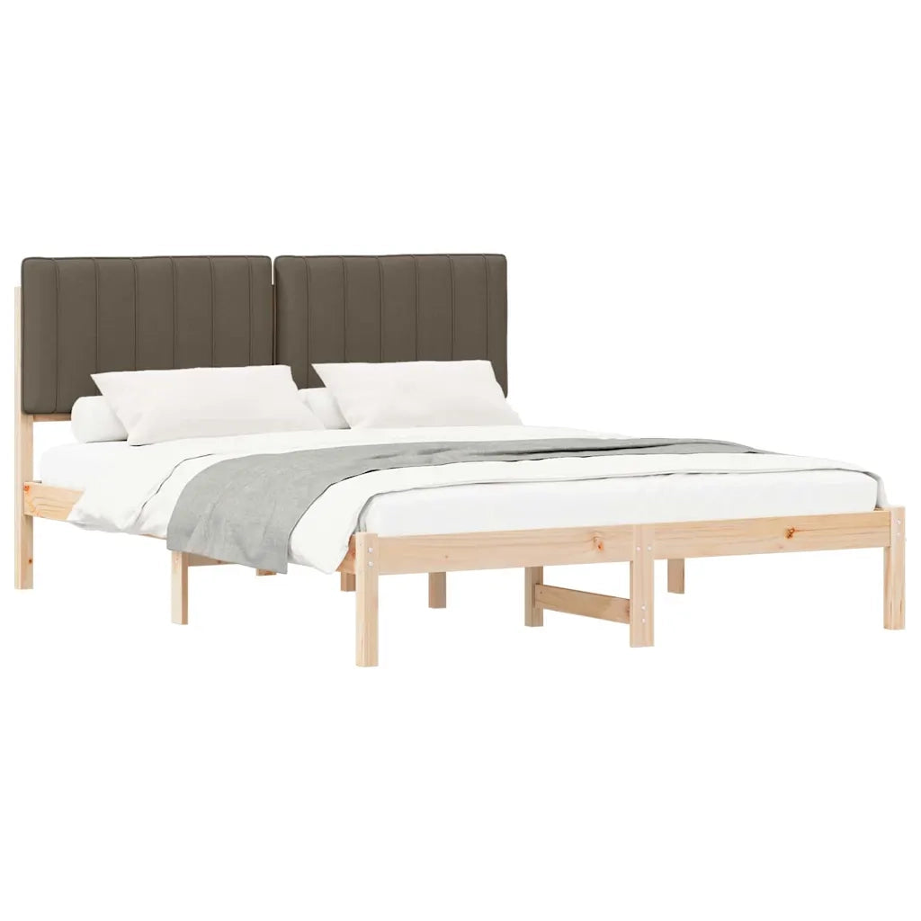 Letto con Testiera Rivestita-Struttura Letto con Testiera Talpa 150 x 200 cm Pino massello 868180