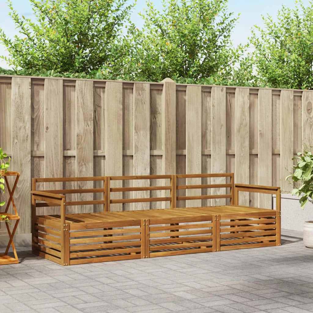 Set di divani da esterno 3 pcs Naturale
