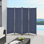 Paravento Modica a 4 Pannelli Parete Divisorio con Struttura Pieghevole (AxL) 170x215 cm - Blu Scuro pro.tec