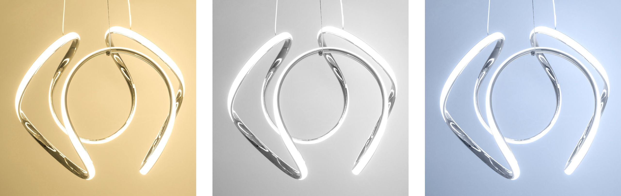 Lampada Da Soffitto Pensile Moderno Led Gold + Pilot Cromo App386-cp