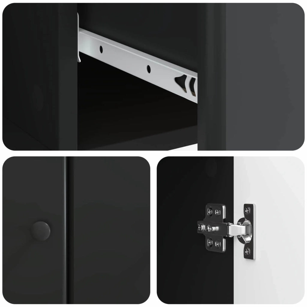 Credenza Nero 66 x 34,5 x 90 cm Legno ingegnerizzato 895546