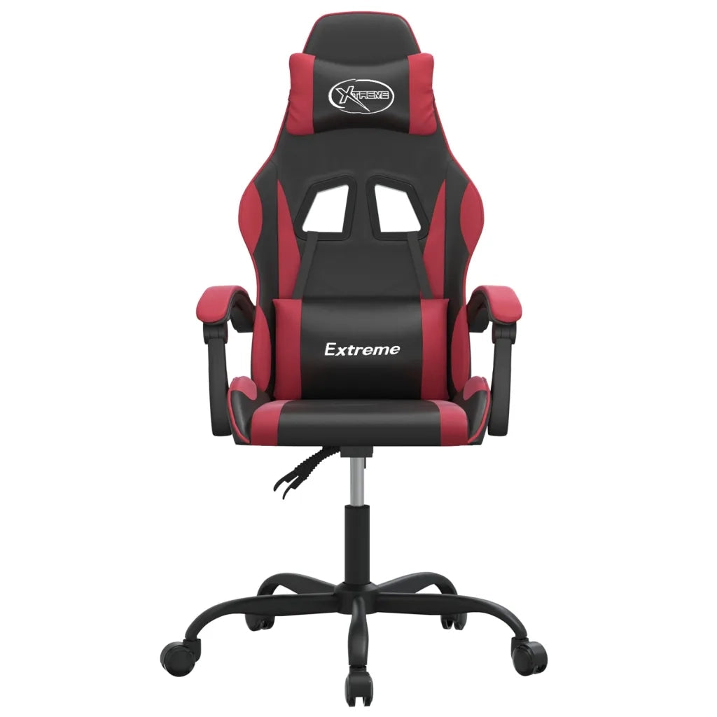Sedia Gaming Nero e Rosso Vino in Similpelle 3143873