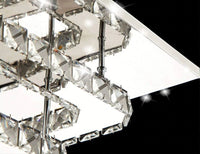 Lampada Da Soffitto Cristallo Plafoniere Led 24w Quadrato App410-c