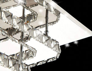 Lampada Da Soffitto Cristallo Plafoniere Led 24w Quadrato App410-c