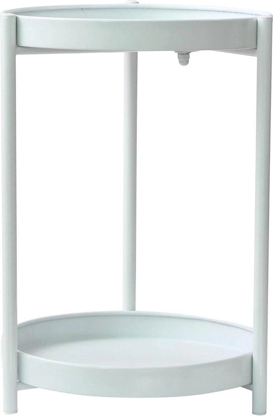 Tavolo per piante 2 livelli Mat con base metallica Tavolo supplementare Tavolo salotto Larghezza 31cm Altezza 43cm