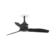 FARO Ventilatore da soffitto a superficie Just Fan S Recess Ø810 mm pale in ABS nero opaco motore DC 6 velocita funzione inversa compatibile TUYA per soffitti inclinati FARO-33424RWT