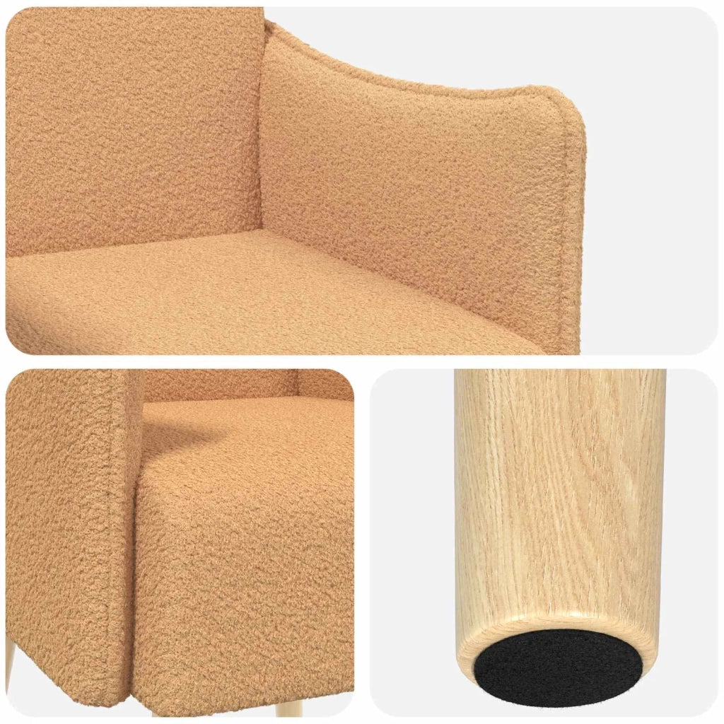 Sedia d'accento Beige Bouclé 42044828