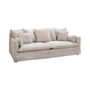 Divano dritto KALIA – Tessuto bouclé beige champagne – 3 posti – Stile contemporaneo