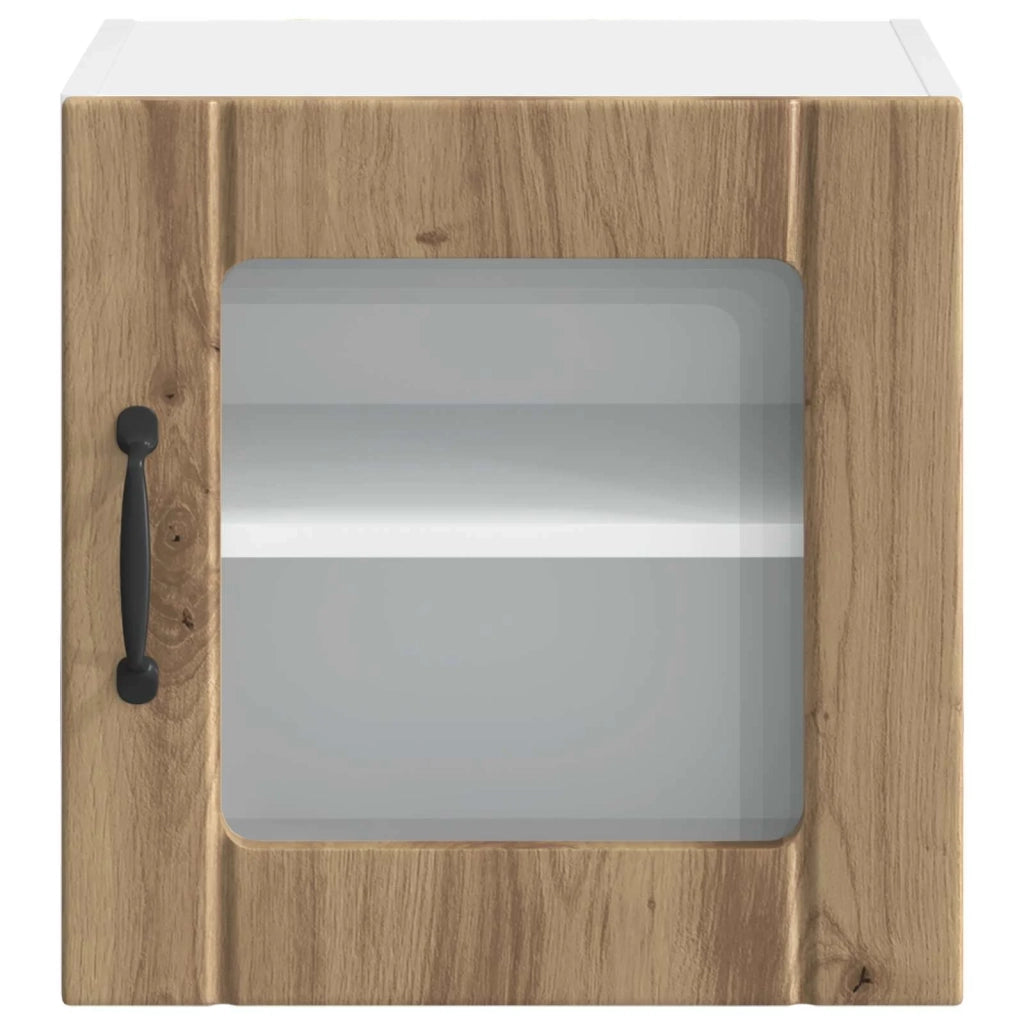 Mobile in vetro da parete LUCCA 2 pcs Rovere Artigianale 884853