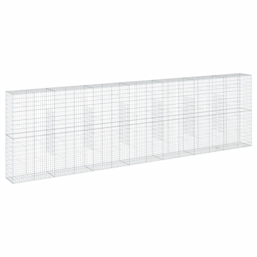 Cesto Gabbione con Copertura 700x50x200 cm Ferro Zincato