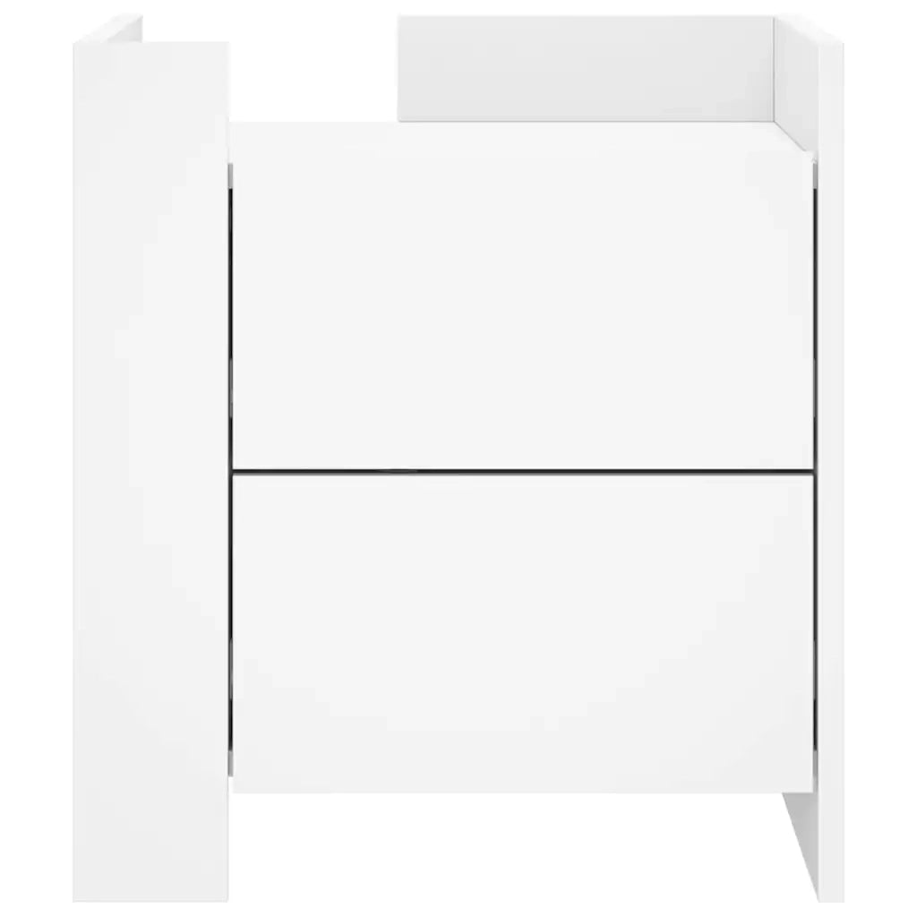 Comodino Bianco 45x50x50 cm in Truciolato