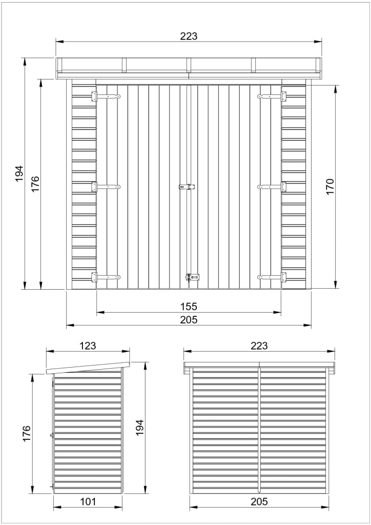 TIMBELA M348 Casetta da Giardino in Legno  - 2,1 m2