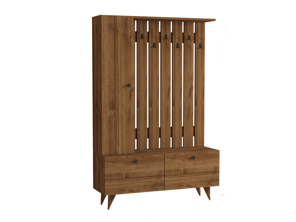Mobile da ingresso in legno "Lala" - 35 x 112 x 170 cm - Noce