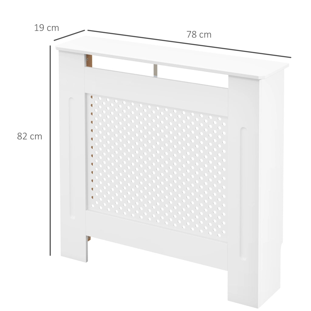 Copritermosifone Moderno a Griglia in MDF ¨C zephmum ¨C Bianco 78x82x19