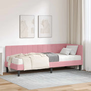 Struttura Letto Angolare con Materasso 2 pcs Grigio Velluto