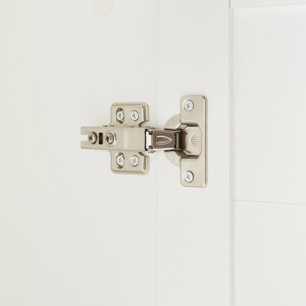 Armadio Guardaroba Finning con Ante a Persiana 176 x 80 x 52 cm Bianco [en.casa]