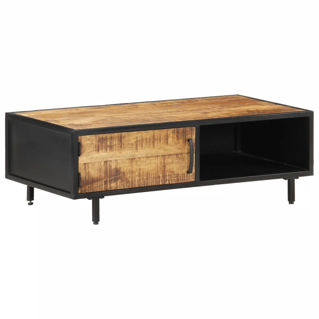 Tavolino da Salotto 105x50x35 cm in Legno di Mango Grezzo cod mxl 25138