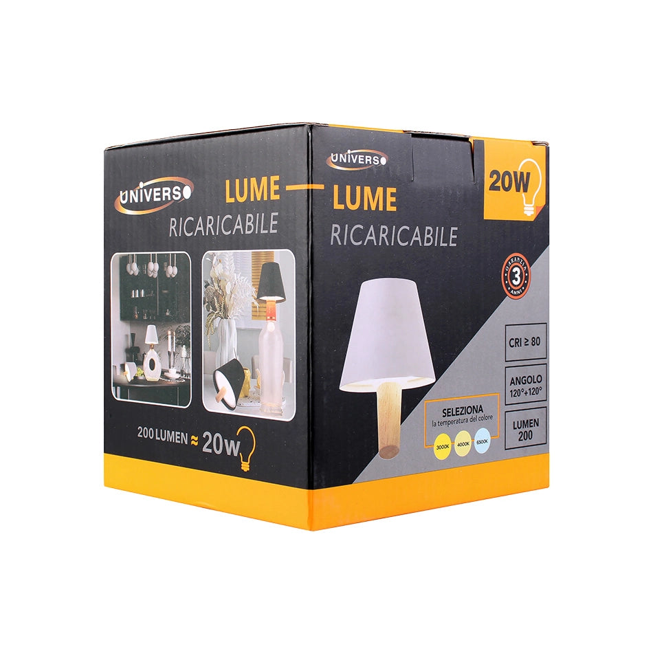INNOVATIVA LAMPADA LED DA TAVOLO PORTATILE CON TAPPO PER BOTTIGLIA - ELEGANZA E FUNZIONALITA' IN UNICO DESIGN