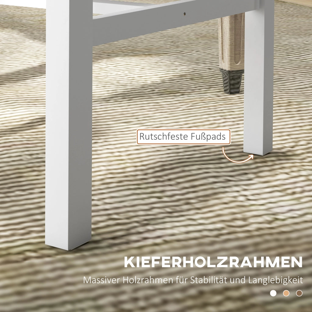 Set di 4 sedie da pranzo in legno massello ¨C Minimal ¨C Naturale 38.5x47.5x99 cm