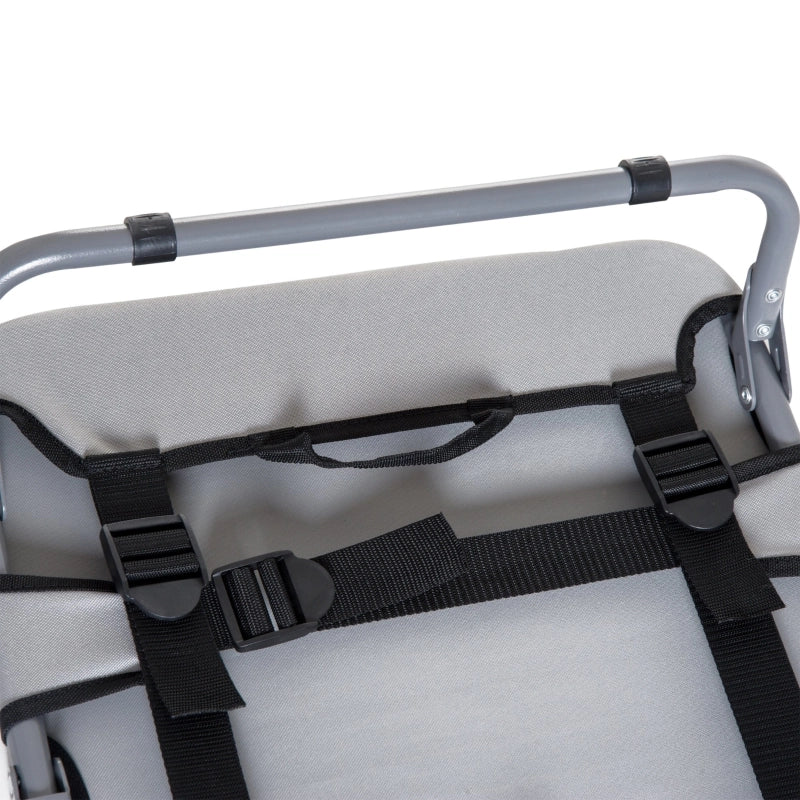 Lettino per cani pieghevole grigio 59x46x15 cm in acciaio e Oxford 600D
