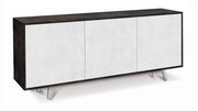 Mobile Madia 3 ante con apertura a spinta H74 L177 P41 struttura Nero ossido color bianco ossido 7073k Sarmog