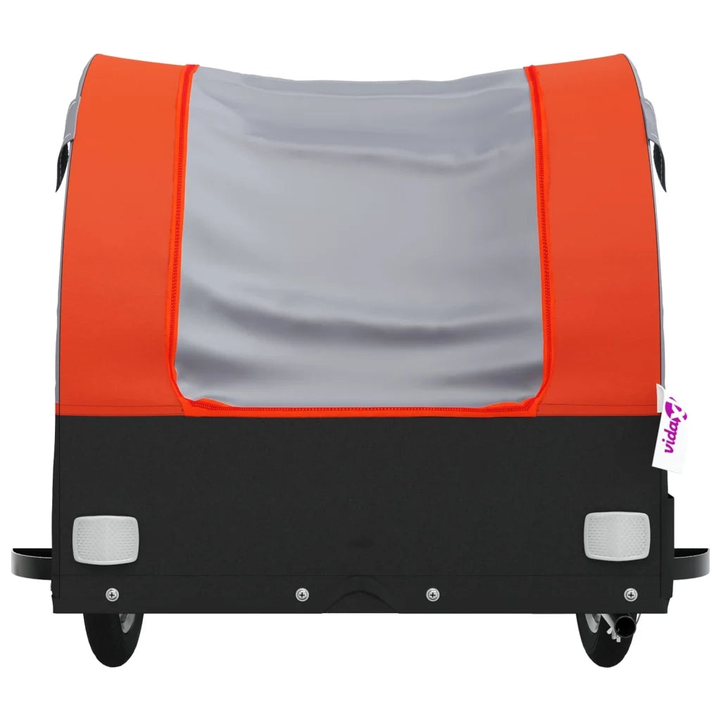 Rimorchio da Bici Nero e Arancione 30 kg in Ferro CFW9419985