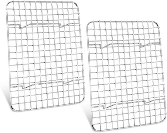 Set di raccoglitori per gelo da cucina da 2, Raccoglitore per gelo per pasticceria, Raccoglitore rettangolare per pasticceria per cuocere/bollire/bruciare/grigliare, 24,8 x 19 x 2 cm, Resistente a lavastoviglie