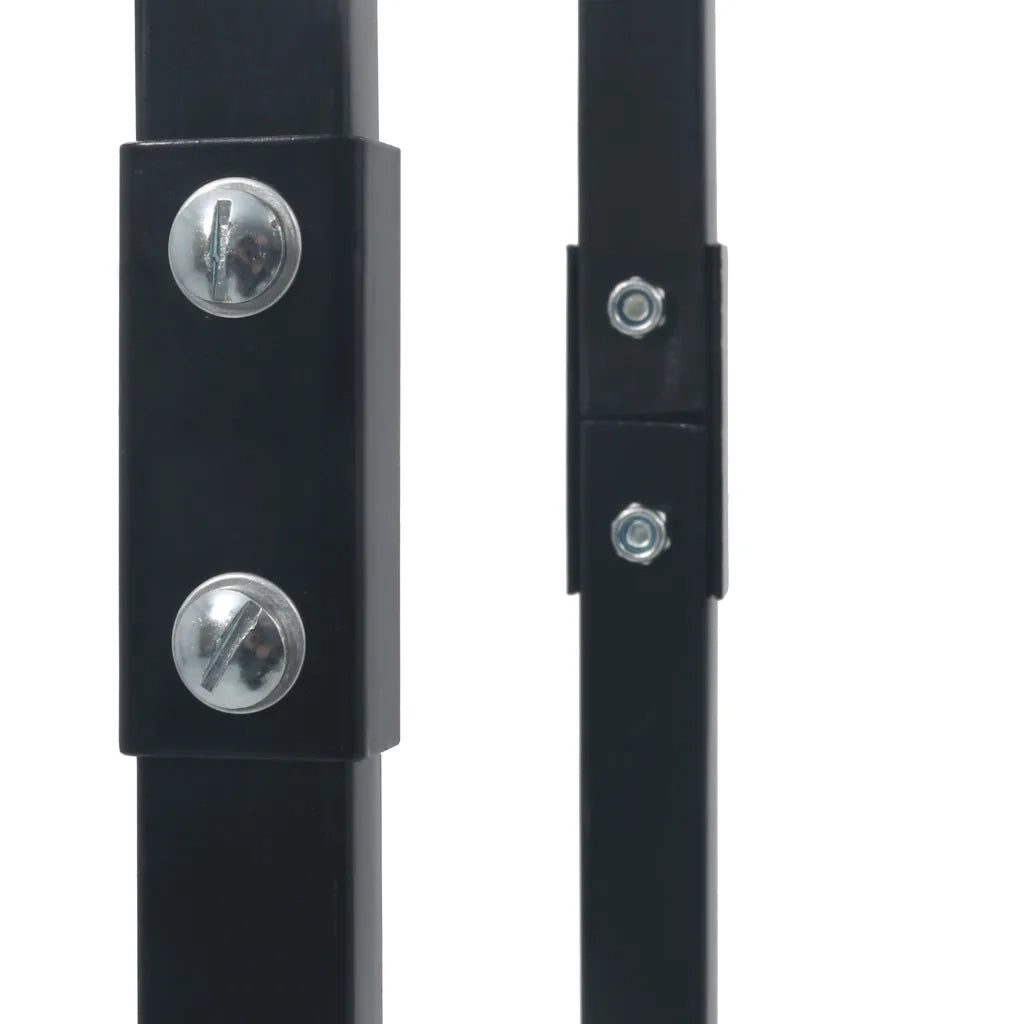 Rastrelliera per Legna da Ardere Nera 80x25x150 cm in Acciaio 286289