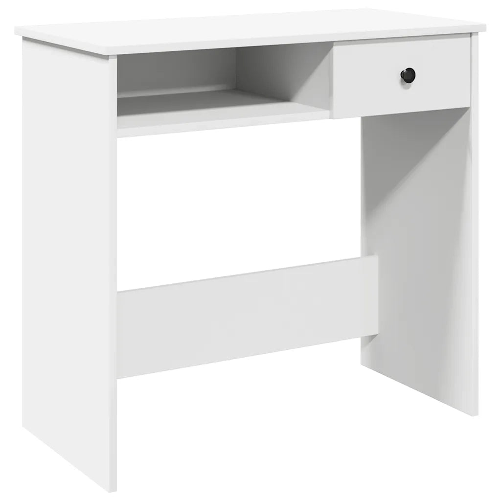 Scrivania Bianca 80x40x75 cm in Legno Multistrato 860472