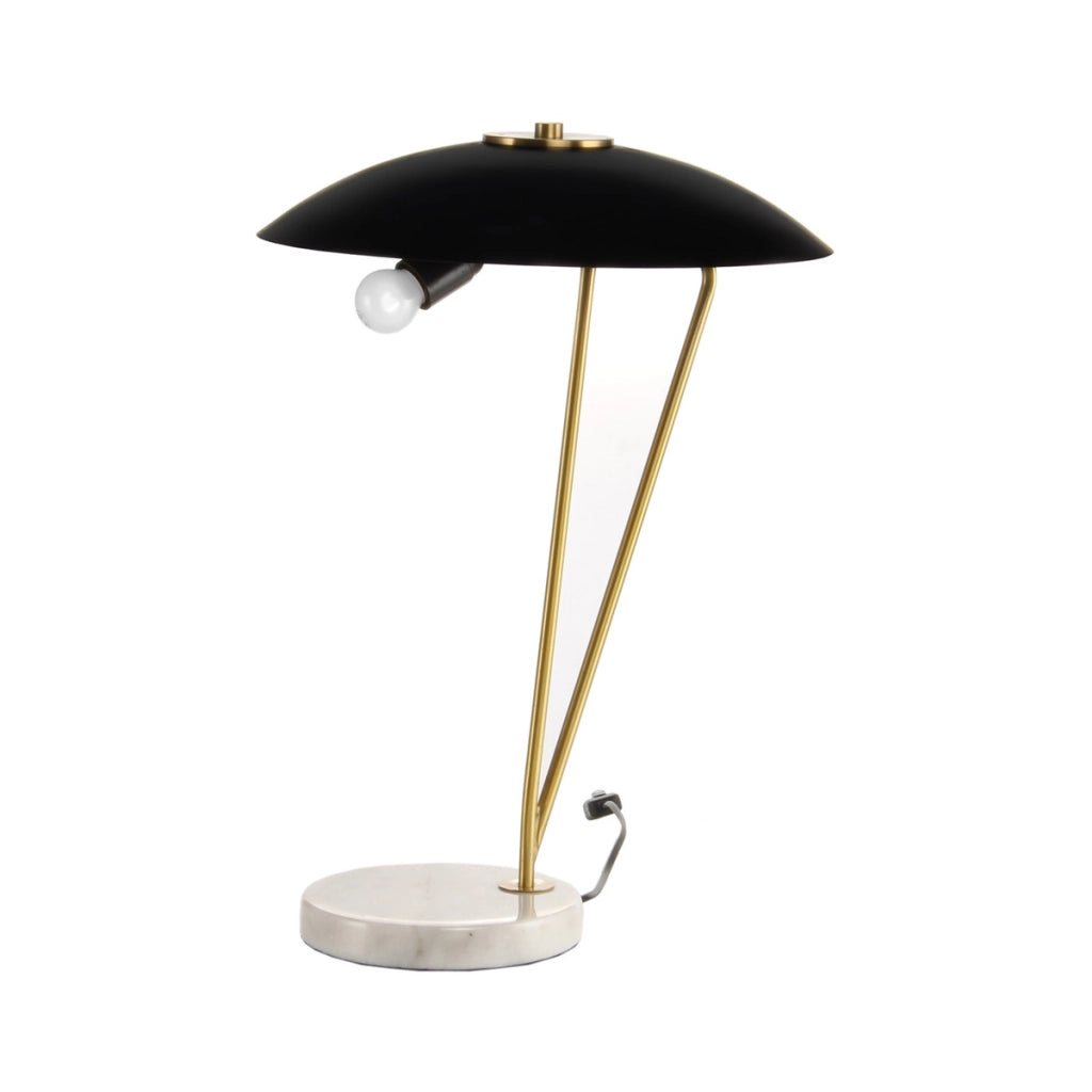 Lampada da tavolo Kayani in marmo e metallo oro