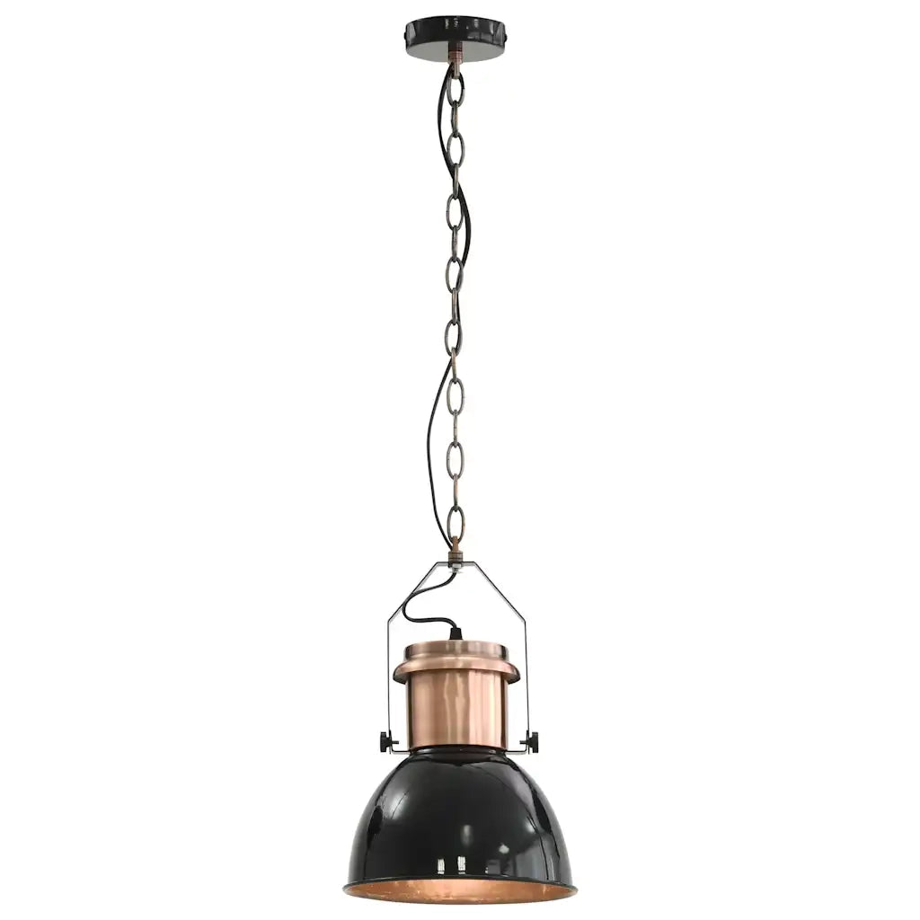 Lampade da Soffitto 2 pz Nero Tondo E27 CFW1843601