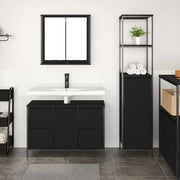 Set di mobili per il bagno con cassetto 2 pcs Rovere nero 3328374