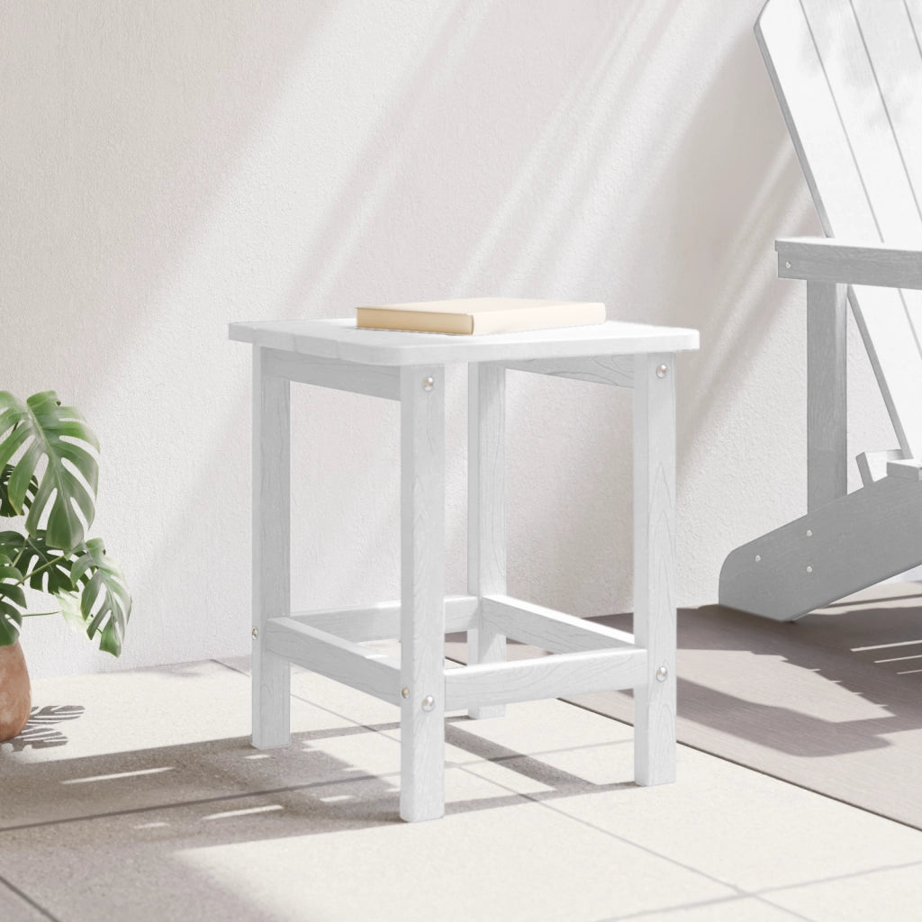 Tavolo laterale Adirondack Bianco 38x38x45 cm HDPE