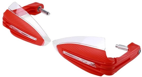 Protezione off-road per motocicli da uso manuale - Fari diurni LED - Contenitore universale - Nero - Protezione del manubrio - Adatto per manubri da 7/8 pollici - Incluso ...