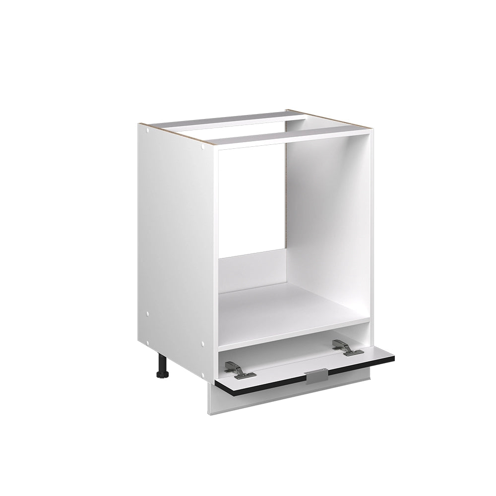 Mobile per forno da incasso Fame-Line Nero rigato/Bianco 60 cm senza piano di lavoro Vicco