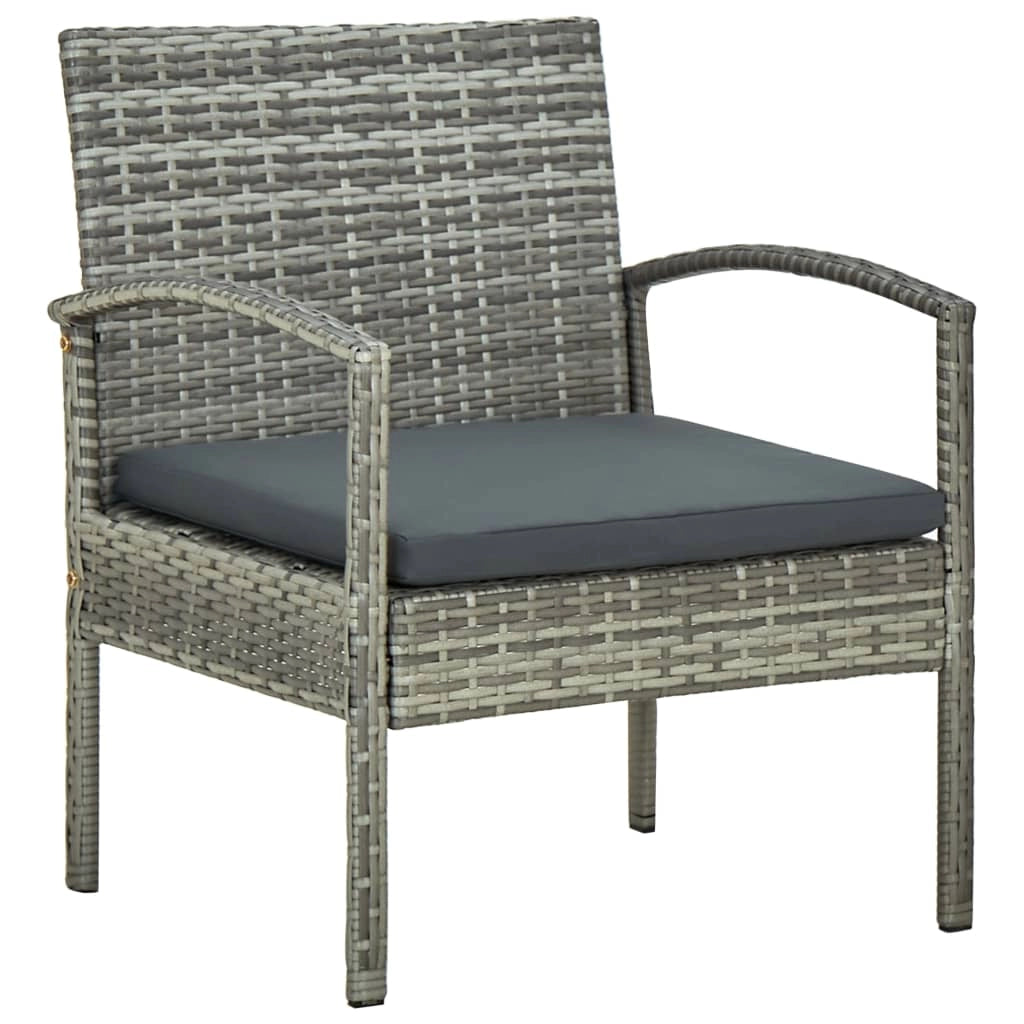 Set di mobili da giardino per esterni 5 pezzi con cuscini in polyrattan grigio 02_0016442
