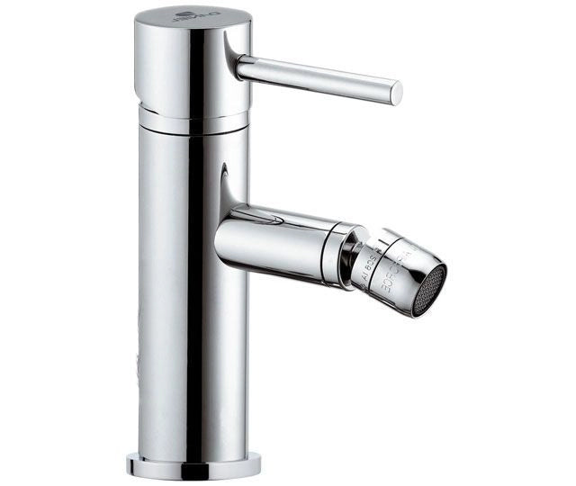 Miscelatore bidet senza scarico, linee minimal e tondeggianti, serie suvi