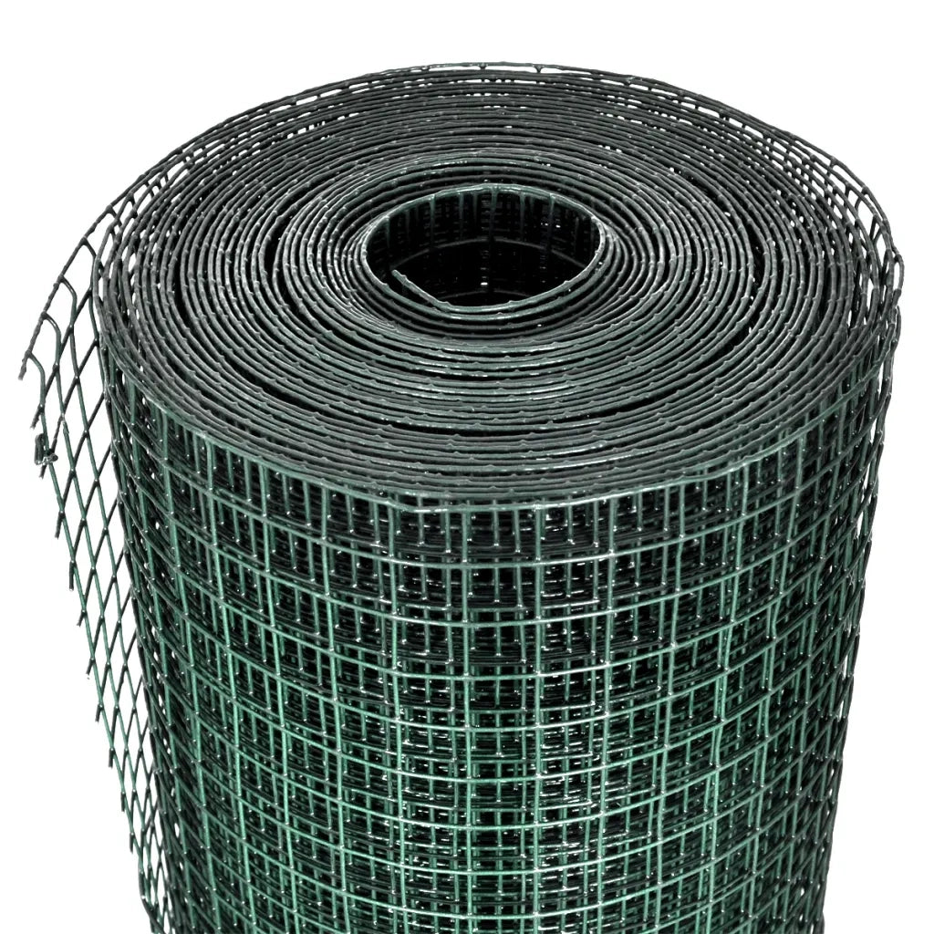 Recinzione da Giardino | Recinzione in Rete per Pollaio in Acciaio Zincato 1x25 m Verde