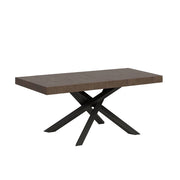Tavolo Allungabile 140-400x90x77 cm Volantis Premium Noce Telaio Antracite