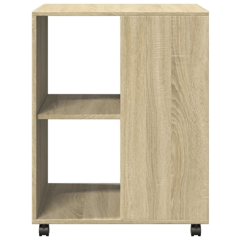 Tavolino con Ruote Rovere Sonoma 55x60x78 cm in Truciolato 853157