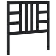 Testiera | Testata per Letto Nera 96x4x100 cm in Legno Massello di Pino
