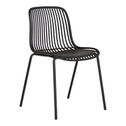 Set di 4 Sedie da Giardino Branson, Nero, Plastica, 55x46,5x82 cm