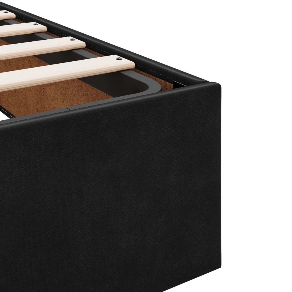 Letto Ottomano con Materasso e LED Nero 200 x 200 cm Velluto 3457163