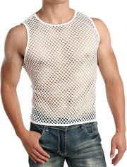 Maglia da ginnastica trasparente senza maniche per uomo | Maglia da ginnastica sexy a rete con proprietà respiranti 

Modello: Allecto plus 
Codice prodotto: 
Dettagli tecniche: